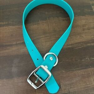 Teal dog collar- large waterproof